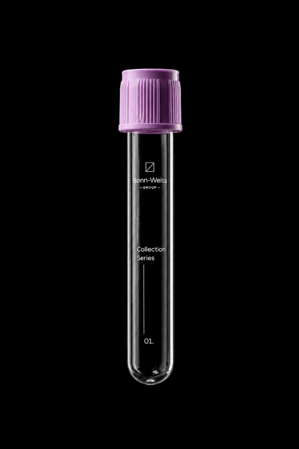 BWG blood collection tube with lavender K2EDTA closure